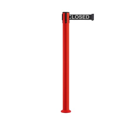 Stanchion Belt Barrier Fixed Base Red Post 11ft.This Line...Belt